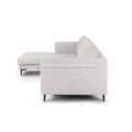 Parker Coconut White Fabric Left Sectional Sofa